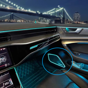 ฝาครอบลำโพงโลหะ LED 30 สี สำหรับตกแต่งรถยนต์ Audi A6 <span class=keywords><strong>A7</strong></span> C8 ปี 2019-2025 แผงครอบลำโพงประตูรถยนต์ ไฟตกแต่งภายใน - Product Image 4