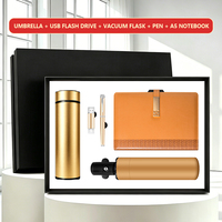 Coffret Cadeau Promotionnel : Bouteille Isotherme, Stylo Gel, Clé USB, Carnet, Parapluie de Soleil – Idéal pour le Bureau, les Ventes, les Séminaires – Commande en Gros, Livraison Rapide