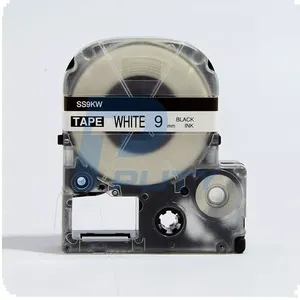 Lc-3wbn/ss9kw genişliği 9mm X uzunluk 8m siyah beyaz uyumlu Epson ve kral Jim etiket bant