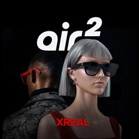 XREAL Air 2 Rouge Smart AR Lunettes Micro-OLED Écran 120Hz Haute Brosse pour Jeux 1080p Vue 130 Pouces Cinéma Privé Portable