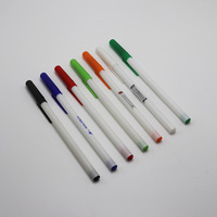 Budget classique Simple pas cher bas prix bi c marque stylo à bille bâton personnalisé, sérigraphie rouleau impression bâton stylo à bille