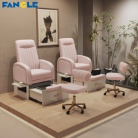 Nouvelles chaises de pédicure de luxe roses sans plomberie, spa pour les pieds, chaise de pédicure personnalisée pour salon de manucure, chaise de massage des pieds