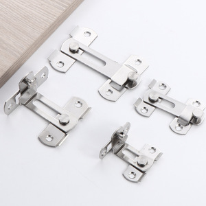 Loquet de porte sans perçage Mori Yoshi en acier inoxydable, à 180 degrés, plat, ou à 90 degrés, à angle droit, pour salle de bain et sécurité des portes pour animaux de compagnie - Product Image 4