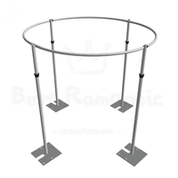 Kit de support de toile de fond circulaire en aluminium 10x10 pieds pour événements, mariages et fêtes - Arche de toile de fond robuste pour la vente en gros