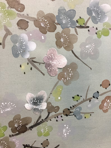 Broderie murale de fleurs de prunier colorées, <span class=keywords><strong>tapisserie</strong></span> en soie brodée à la main pour la décoration de la maison - Product Image 3