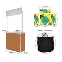 Comptoir promotionnel pliable, stand de réception portable, stand d'exposition commercial, stand de supermarché, table de présentation publicitaire