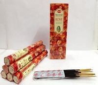 Incienso Aromático Hem Precious Rose en Barra, Perfumado, Enrollado a Mano, Paquete Hexagonal, Para Todas las Estaciones, Venta al Por Mayor desde India