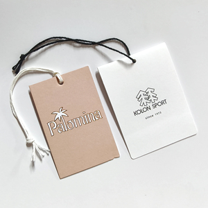 Etiquetas colgantes de papel en relieve personalizadas de gama alta ZP con etiquetas impresas con logotipo ecológico para embalaje de ropa de moda y etiquetas de Juguetes - Product Image 6