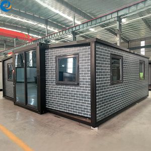 Maisonnette préfabriquée très demandée avec 1 salon et 3 chambres en option, cabane en rondins fabriquée en panneaux sandwich d'acier - Product Image 4