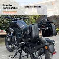 Pour les modèles Honda 190TR : Porte-bagages arrière, accoudoir arrière, sac latéral en cuir, dossier pliable, sacoche de moto en toile, bagages pour motos