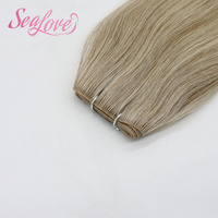 Extensions de cheveux Ash Blonde Genius Weft, cheveux humains légers pour l'assortiment de couleurs et la vente en gros aux salons