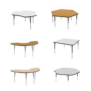 Conjunto de Mesa y Silla para Aula Escolar, para Estudiantes de Primaria, Secundaria y Universidad, Muebles con Forma de <span class=keywords><strong>Herradura</strong></span> - Product Image 3