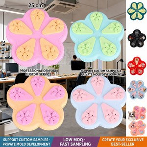 Jouet distributeur de nourriture pour animaux avec ventouse, <span class=keywords><strong>puzzle</strong></span> durable en silicone pour dissimuler les friandises, pour chiens et chats, soulagement de l'anxiété - Product Image 4