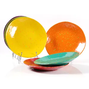 Ensemble d'assiettes à dîner en mélamine écologiques 12 \ "Dia X 1.8 \" H Assiettes en plastique multicolores incassables <span class=keywords><strong>et</strong></span> résistantes aux copeaux - Product Image 1