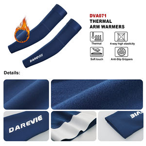 Manches de bras de cyclisme thermiques en polaire bleu Darevie OEM, anti-UV, mangas deportivas, manches de compression, chauffe-bras de cyclisme - Product Image 5