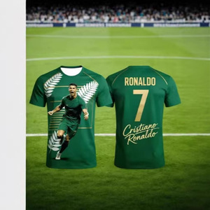 Portugal <b>Ronaldo</b> 7 <b>T</b>-<b>Shirt</b> 2026 Breathable Short Sleeve 100% Polyester - Product Image 4