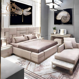 Lit double king size en cuir de luxe, nouveau design BS, grande tête de lit, sur mesure, haut de gamme, mobilier de chambre à coucher moderne italien. - Product Image 2