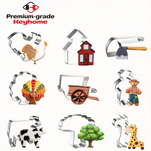 <span class=keywords><strong>Emporte</strong></span>-pièces en acier inoxydable en forme d'<span class=keywords><strong>animaux</strong></span> <span class=keywords><strong>de</strong></span> <span class=keywords><strong>la</strong></span> <span class=keywords><strong>ferme</strong></span> et du safari pour enfants, idéal pour <span class=keywords><strong>la</strong></span> pâtisserie des fêtes - Product Image 3