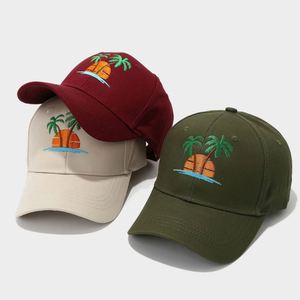 Nueva Gorra Deportiva con Bordado de Palmeras de Coco, Protección Solar para la Playa, Gorra de Béisbol con Logotipo Personalizado - Product Image 1