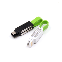Mini llavero de Cable de datos para Samsung, Micro USB tipo C OTG 4 en 1 3A, 13CM, regalo de promoción