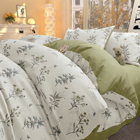 Ensemble de literie 4 pièces en tissu 100% coton, impression numérique, pour la maison et l'hôtel, plusieurs motifs disponibles, draps imprimés