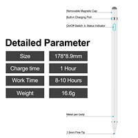 OEM ODM Livraison directe K811 Stylet universel 2 en 1 Stylet multifonctionnel Pointe en cuivre Maille remplaçable Chargement Usb 1.45mm