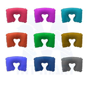 Comfortable <strong>U</strong>-Shaped Inflatable Travel Neck <strong>Pillow</strong> Flocked Fabric Air <strong>Pillow</strong> Support Head Neck/Lumbar for Traveling - Product Image 6