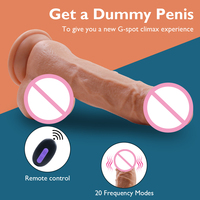 Vibrateur réaliste sans fil à télécommande avec 20 modes de vibration et étanche pour femmes