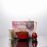 Bol à Matcha en Céramique et Porcelaine Style Japandi Écologique Qualité Alimentaire Durable Portable Ensemble à Thé Brosse en Bambou Baiben Li Song Dynasty