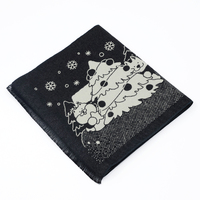 Écharpe en jacquard chaude et tendance pour l'hiver avec motif de logo personnalisé, écharpe en fausse laine