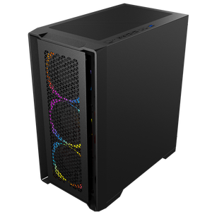 เคสเกมมิ่ง M-ATX Mid Tower พร้อมโครงอะลูมิเนียม รองรับชุดระบายความร้อนด้วยน้ำสำหรับ CPU ขนาด 240 มม. และพาวเวอร์ซัพพลาย ATX มีสินค้าในสต็อก - Product Image 3