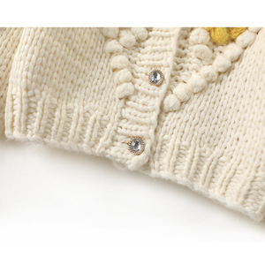 Moda de primavera botón personalizado bordado a mano cárdigan señora abrigo de punto - Product Image 4