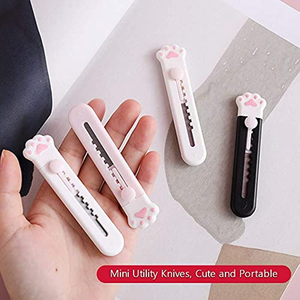 <span class=keywords><strong>Leven</strong></span>-Caja retráctil con forma de pata de gato, Cutters3, cartones afilados, cortador de cartón, cuchilla de afeitar, papelería para oficina - Product Image 6