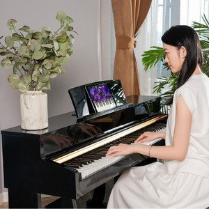 Piano numérique à 88 touches lestées avec couvercle coulissant, clavier en bois massif, instrument de musique pour la maison - Product Image 2