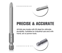 Tournevis magnétique Phillips TOOLJOY 50 mm en acier S2 taïwanais haute dureté avec embout hexagonal de 1/4 pouce pour perceuses électriques