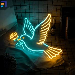 Enseigne néon Flying Pigeon pour décoration murale, lumière à intensité variable, pour fêtes, mariages, maison, chambre, cadeaux - Product Image 1