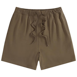 Short en éponge français surdimensionné Streetwear unisexe 100% coton tissu épais Worest motif solide broderie personnalisée prête - Product Image 1