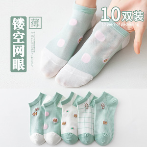 Women's Ankle Socks Breathable Mesh Cartoon Design Summer Casual Cotton Blend Socks - Product Image 5