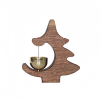 Timbre de madera magnético respetuoso con el medio ambiente personalizado, notificación de campana táctil impermeable para puerta de vestidor de tienda Boutique