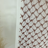2024 Oem nouveauté Chador Keffiyeh Hijab en mousseline de soie imprimé femmes musulmanes écharpe Palestine Eid Ramadan foulard