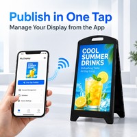 Affichage publicitaire mobile LED IP65 étanche pour extérieur P2.5, résolution personnalisable, 110V/220V, vente en gros pour restaurants et hôtels