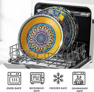 จานเซรามิกสไตล์สุดสร้างสรรค์สีสันสดใสแบบยุโรปจานอาหารตะวันตกขายส่ง - Product Image 3