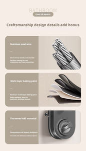 Séchoir à linge rétractable en acier inoxydable, installation sans perçage pour intérieur, salle de bain, balcon - Product Image 2