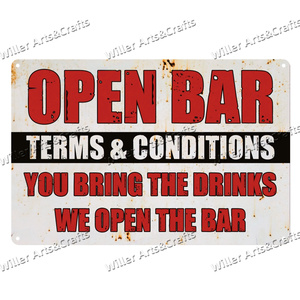 Venta al por mayor divertido Metal estaño signos Riff Raff advertencia cerveza Vintage cartel hogar pub bar Decoración - Product Image 4