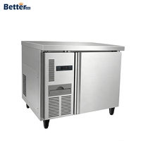 Équipement de cuisine commerciale, plan de travail en acier inoxydable à température unique, réfrigérateur, refroidisseur de comptoir à air, table de refroidissement