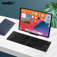 Produk baru mini portabel lipat BT nirkabel keyboard untuk Tablet PC Laptop ponsel