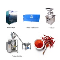 Machine de fabrication de poudre de paprika fabriquée en Chine, ligne de traitement de la poudre de paprika, machine automatique pour piments secs