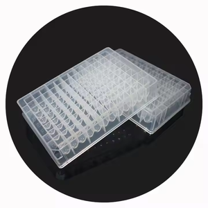 組織培養プレート96よく透明ポリスチレン細胞成長培養プレートプラスチック蓋付き研究室生物学室 - Product Image 4
