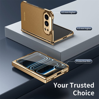 Étui de téléphone en cuir PU vegan de haute qualité avec charnière électroplaquée pour iPhone Duo avec protection d'écran en verre trempé antichoc