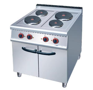 Cocina Eléctrica Comercial de 4 Placas con Horno Integrado, 11.2KW de Potencia Total para Cocina de Restaurante, Repostería y Cocina - Product Image 2